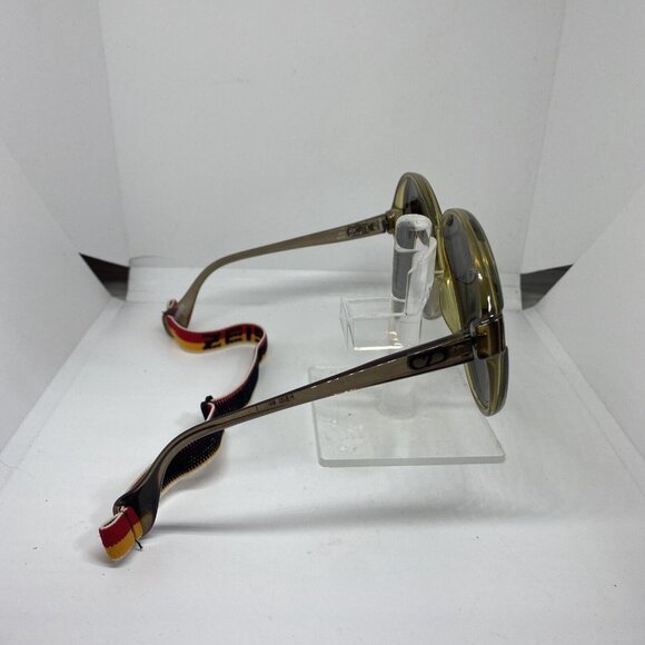 Vintage Zeiss Sunglasses Oversized 217 AC9 8073 Oval Yellow 61-11-125 with strap - Picture 4 of 9